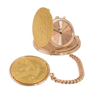 Twenty dollar coin watch with ten dollar coin fob Circa 1790
