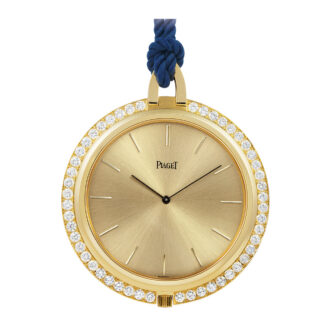 Swiss gold and diamond set open faced lever watch Circa 1991