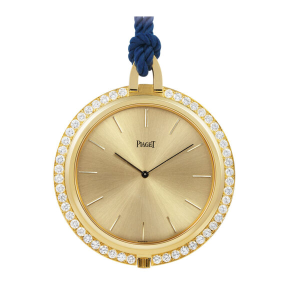 Swiss gold and diamond set open faced lever watch Circa 1991