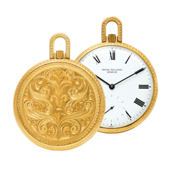 A very fine and rare gold open faced lever watch Circa 1980