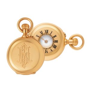 Rare Swiss rose gold miniature half hunter Circa 1910