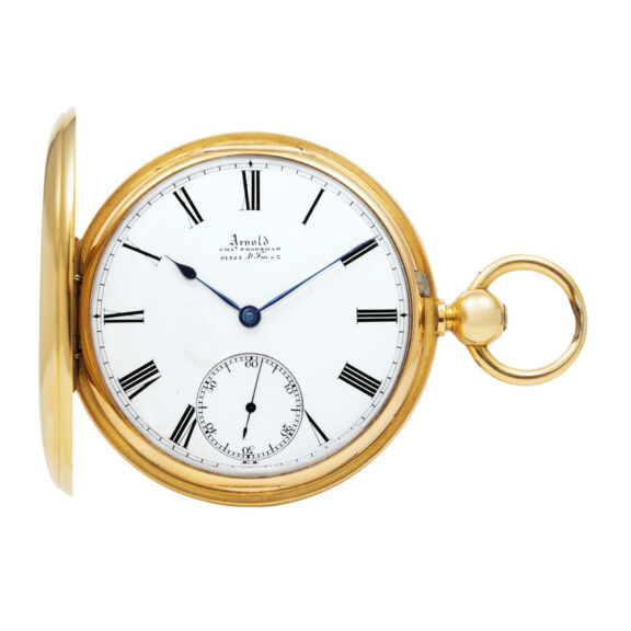 Fine English gold hunting cased lever watch Circa 1863