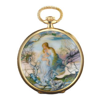 Watch with 'L'angelo della Vita' enamel miniature Circa 1996