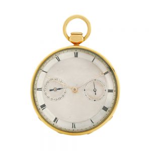 Swiss gold quarter repeating watch with date Circa 1820