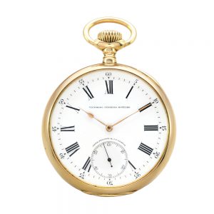 Swiss 18 carat rose gold open faced lever watch Circa 1908