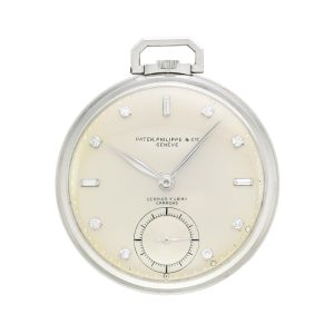 Swiss platinum, diamond set open faced lever Circa 1939