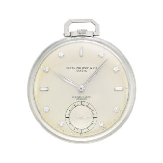 Swiss platinum, diamond set open faced lever Circa 1939