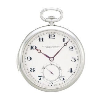 Swiss platinum minute repeating lever watch Circa 1925