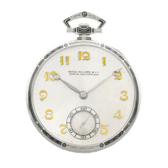 Fine Swiss Art Deco white gold open faced lever Circa 1926