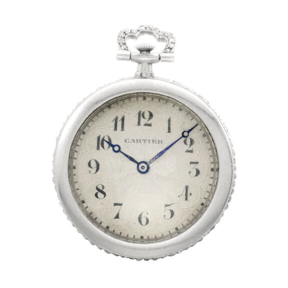 French white gold and diamond set dress watch Circa 1910 French white gold and diamond set dress watch Circa 1910