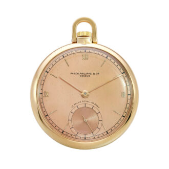 Fine Swiss 18 carat rose gold open faced lever Circa 1941