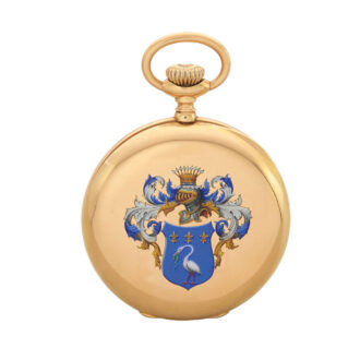 Swiss 18 carat rose gold half hunting cased lever Circa 1899