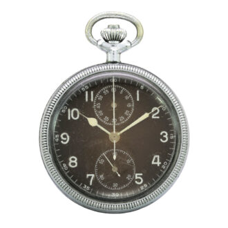 Swiss keyless military chronograph with register Circa 1956