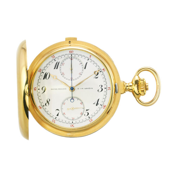 Swiss full hunter chronograph with register Circa 1913