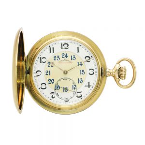 Fine Swiss 14 carat gold hunting cased lever watch Circa 1926