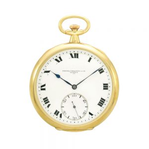 Swiss 14 carat gold open faced lever watch Circa 1916