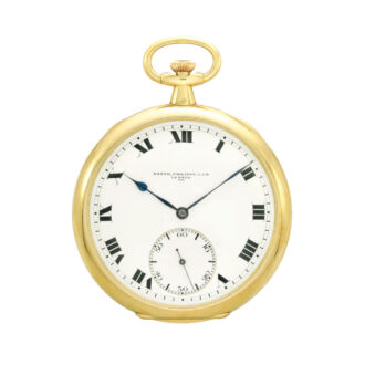 Swiss 14 carat gold open faced lever watch Circa 1916