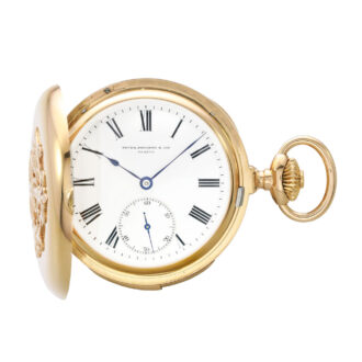 Swiss 18k gold hunting cased minute repeater Circa 1893