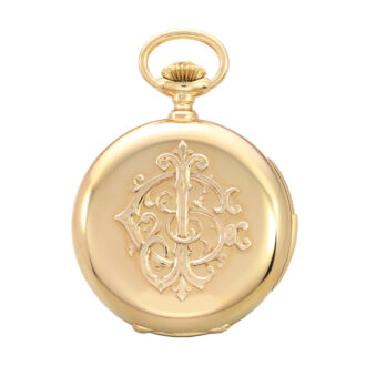Swiss 18k gold hunting cased minute repeater Circa 1893