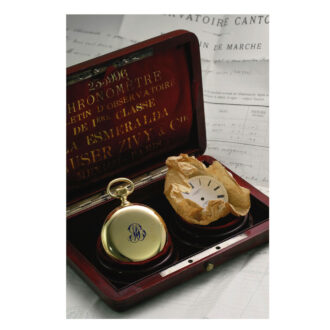 Gold three bridge hunting cased chronometer Circa 1899