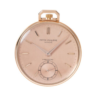 Fine Swiss 18 carat rose gold open faced lever Circa 1950