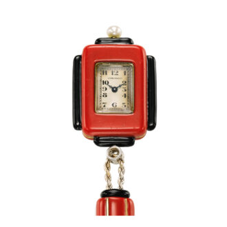 Swiss/French extremely fine and rare lever lapel watch Circa 1924
