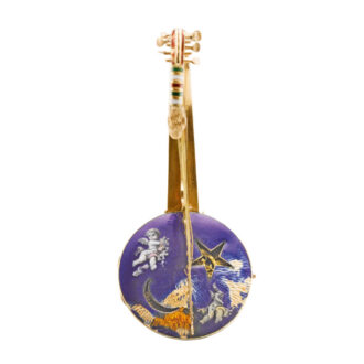 Austrian gold, enamel Egyptian harp form watch Circa 1850