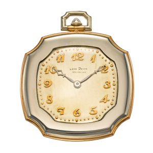 Swiss Art Deco platinum and gold lever watch Circa 1921