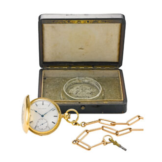 Fine and rare gold hunting cased pocket watch Circa 1864