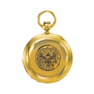 Fine and rare gold hunting cased pocket watch Circa 1864