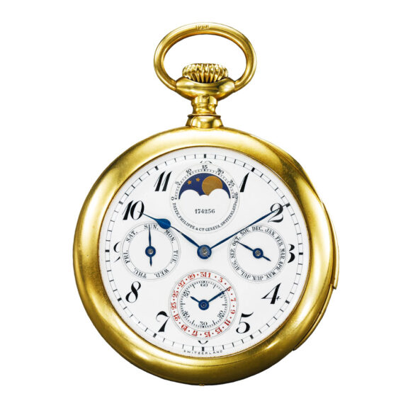 Perpetual calendar repeater with moon phases Circa 1913