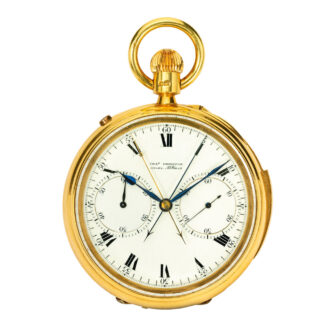 English gold repeating chronograph with tourbillon Circa 1917