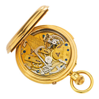 English gold repeating chronograph with tourbillon Circa 1917