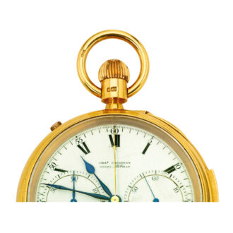 English gold repeating chronograph with tourbillon Circa 1917