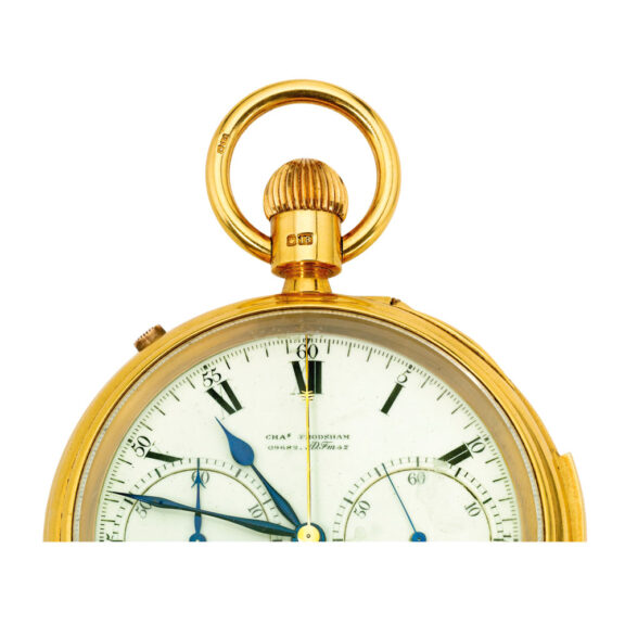 English gold repeating chronograph with tourbillon Circa 1917 English gold repeating chronograph with tourbillon Circa 1917