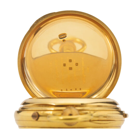 English gold repeating chronograph with tourbillon Circa 1917 English gold repeating chronograph with tourbillon Circa 1917
