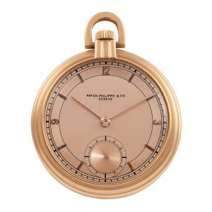 Swiss rose gold open faced lever pocket watch Circa 1938