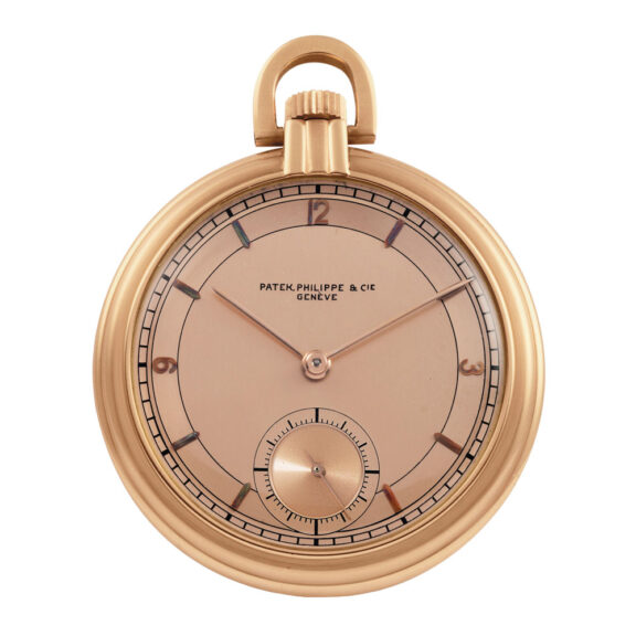 Swiss rose gold open faced lever pocket watch Circa 1938