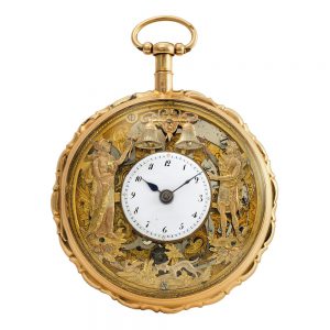 Swiss gold open faced skeletonized automaton Circa 1820