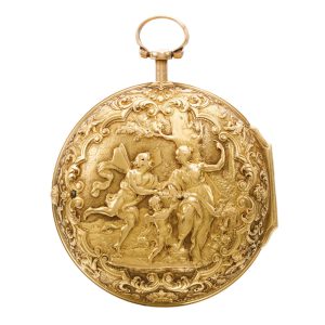 English gold pair cased repoussé verge watch Circa 1733