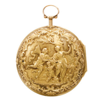 English gold pair cased repoussé verge watch Circa 1733