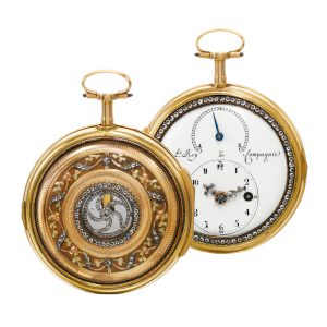 French gold and diamond set open faced verge Circa 1800