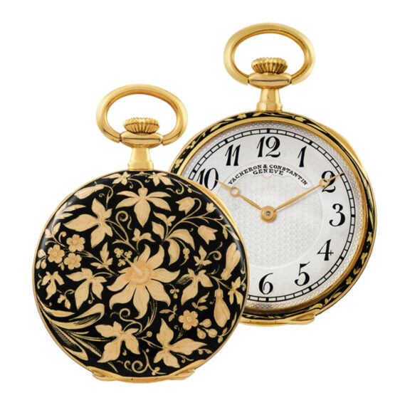 Swiss 18k gold and enamel open faced lever Circa 1905