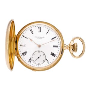 Swiss gold hunting cased lever pocket watch Circa 1888