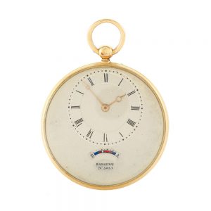 Small French gold open faced pocket watch Circa 1841