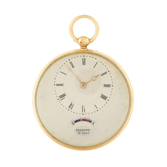Small French gold open faced pocket watch Circa 1841