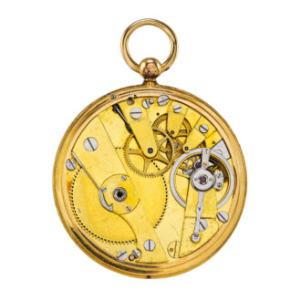 Small French gold open faced pocket watch Circa 1841