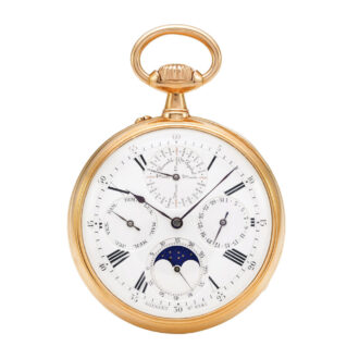 Rare Swiss perpetual calendar with moon phases Circa 1890