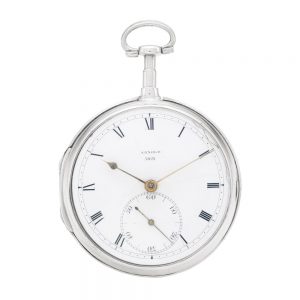 Rare English silver open faced chronometer Circa 1818