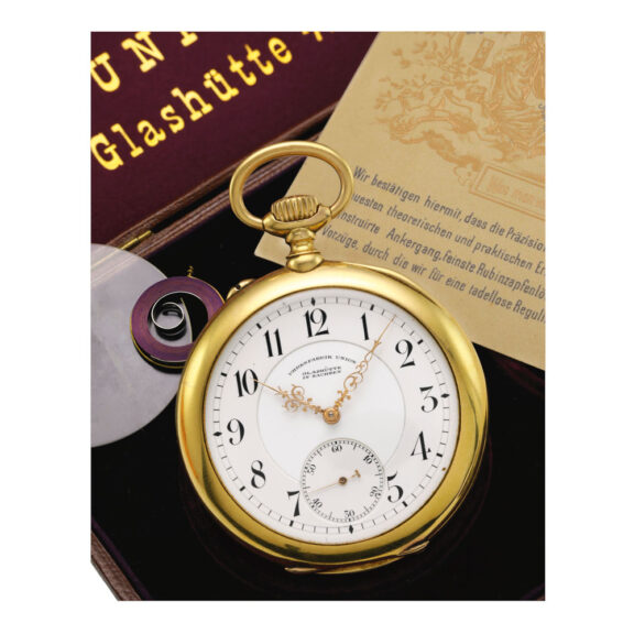 German 18 carat gold open faced lever watch Circa 1900